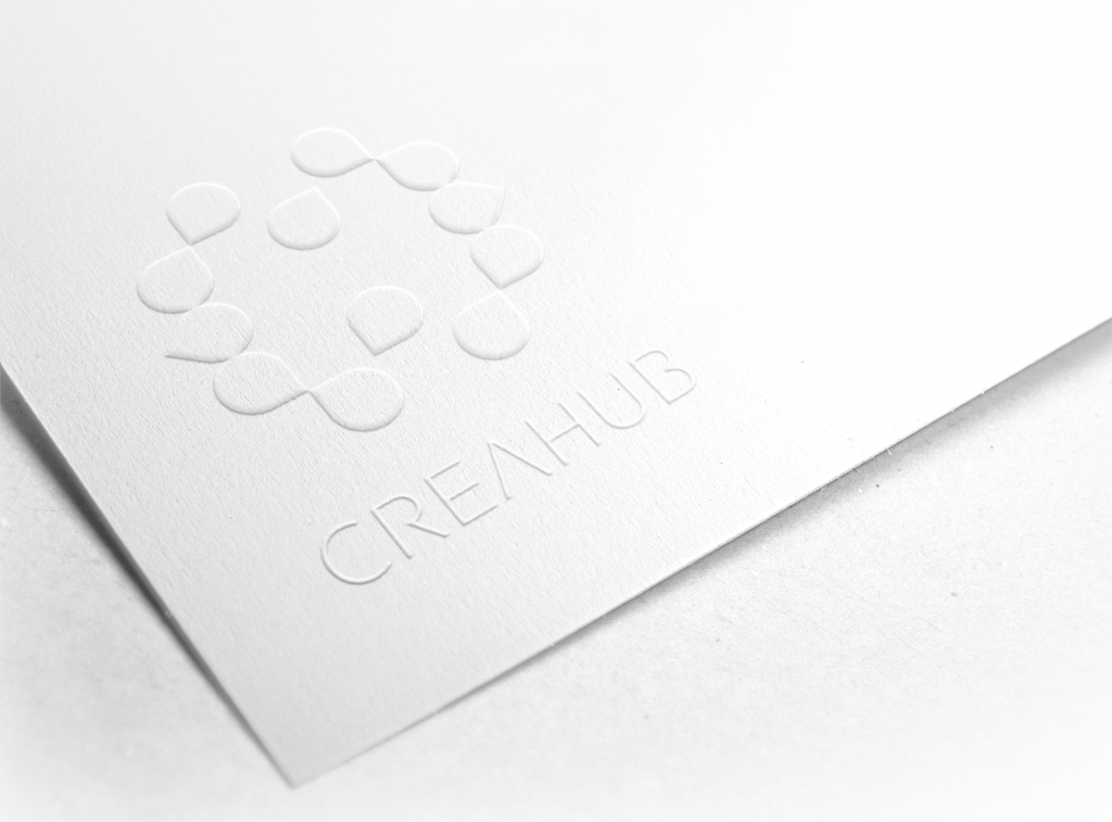 creahub card_Embossed Paper Logo MockUp